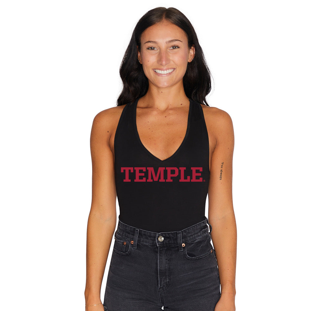 Temple Owls Black Bodysuit