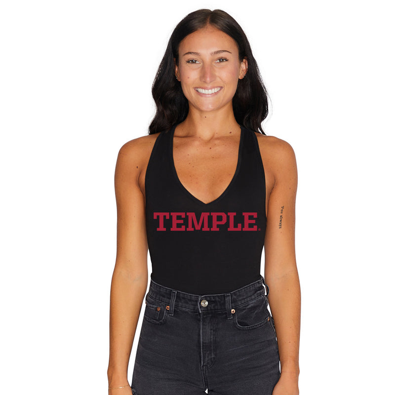 Temple Owls Black Bodysuit
