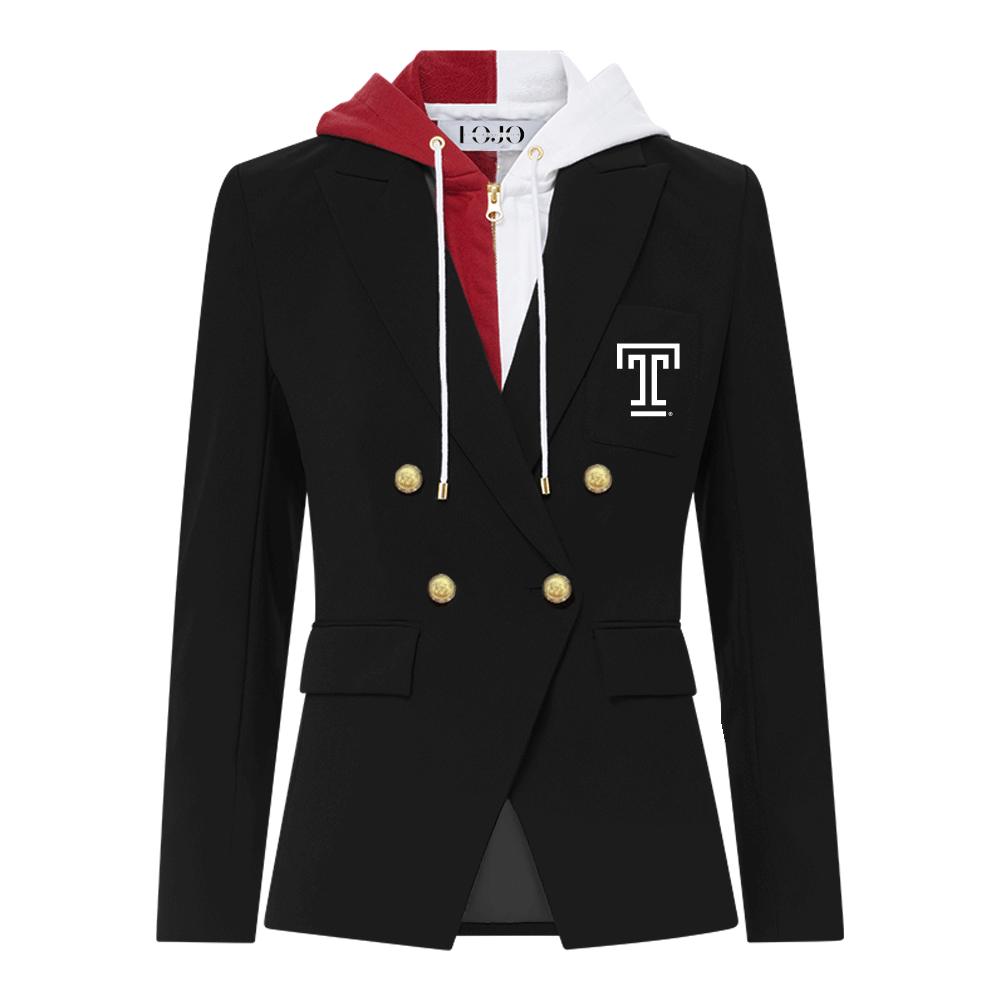 Temple Owls Hooded Blazer Jacket