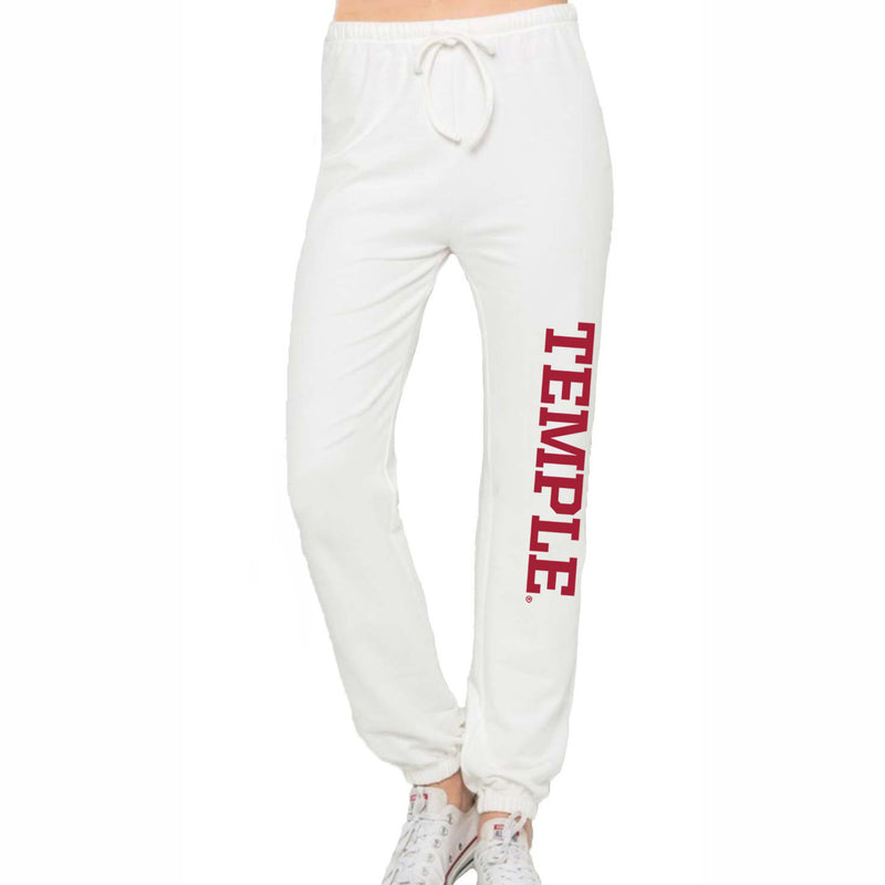 Temple Owls White Joggers