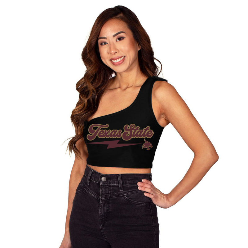 Texas State Lightning One Shoulder Top