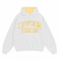Towson White Gingham Hoodie