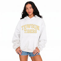 Towson White Gingham Hoodie