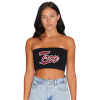 Troy University Black Bandeau Top