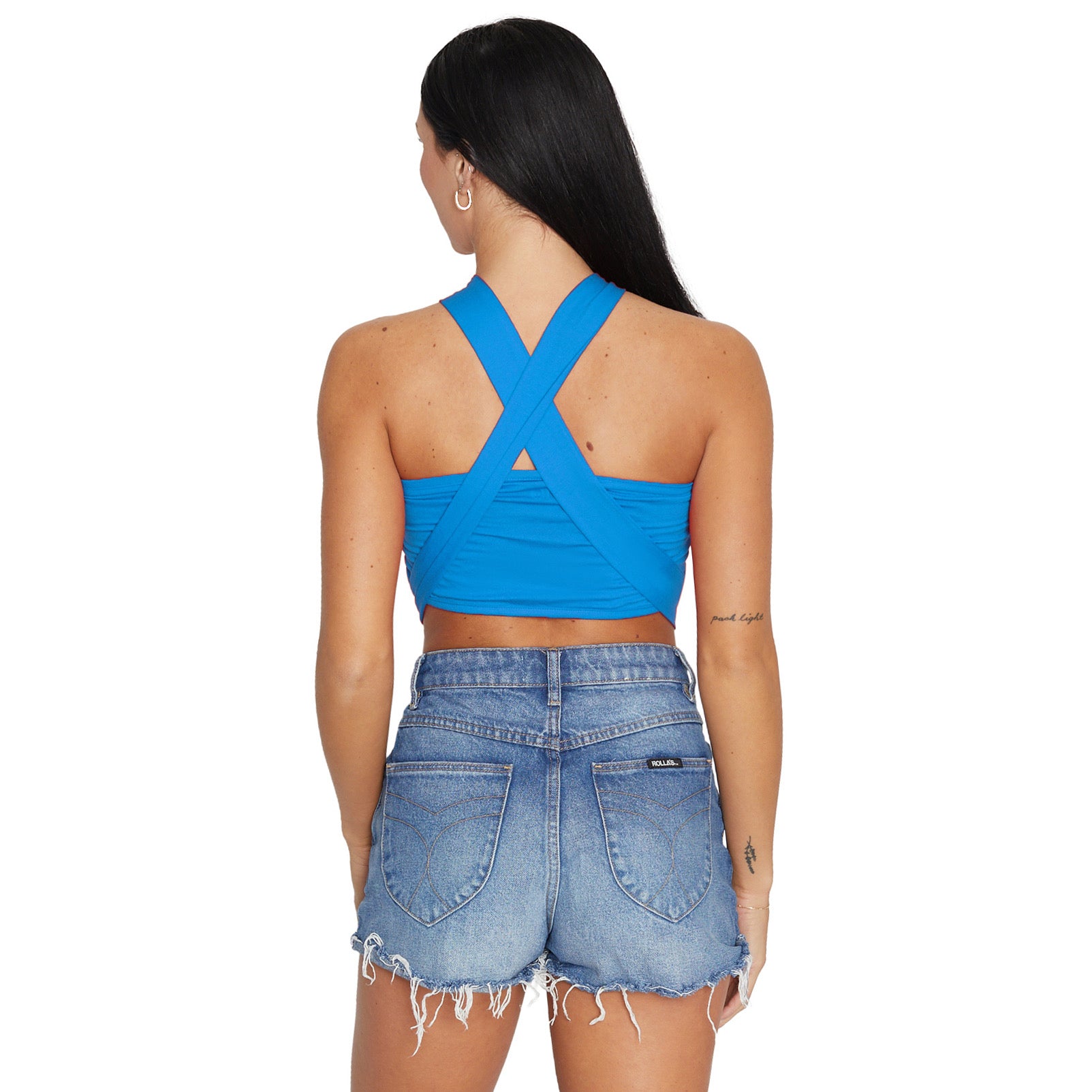 Tulane Light Blue Multi Way Bandeau Top