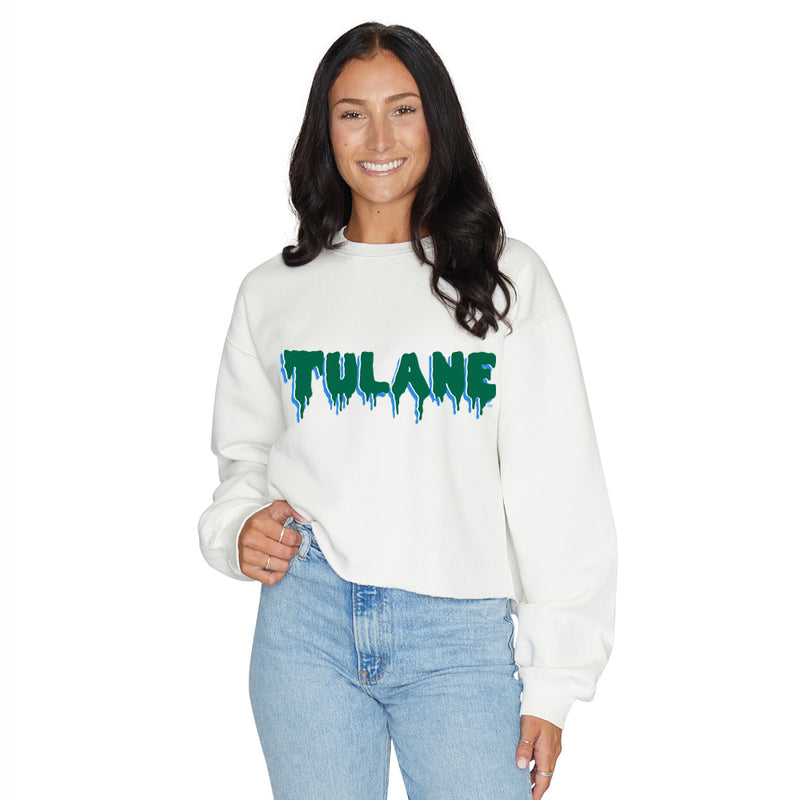 Tulane Drip Crewneck Sweatshirt