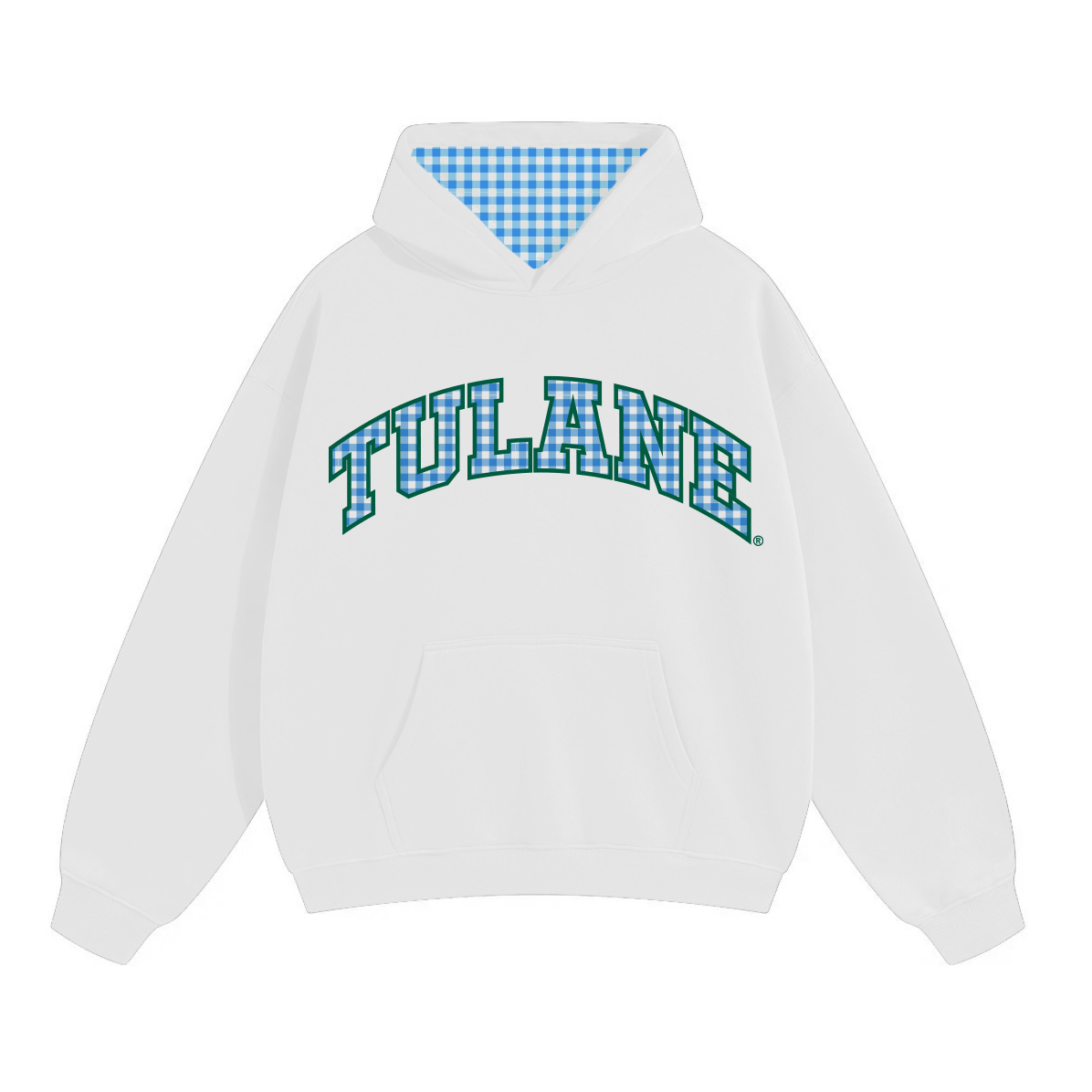 Tulane Gingham Hoodie