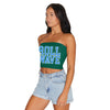 Tulane Roll Wave Green Tube Top