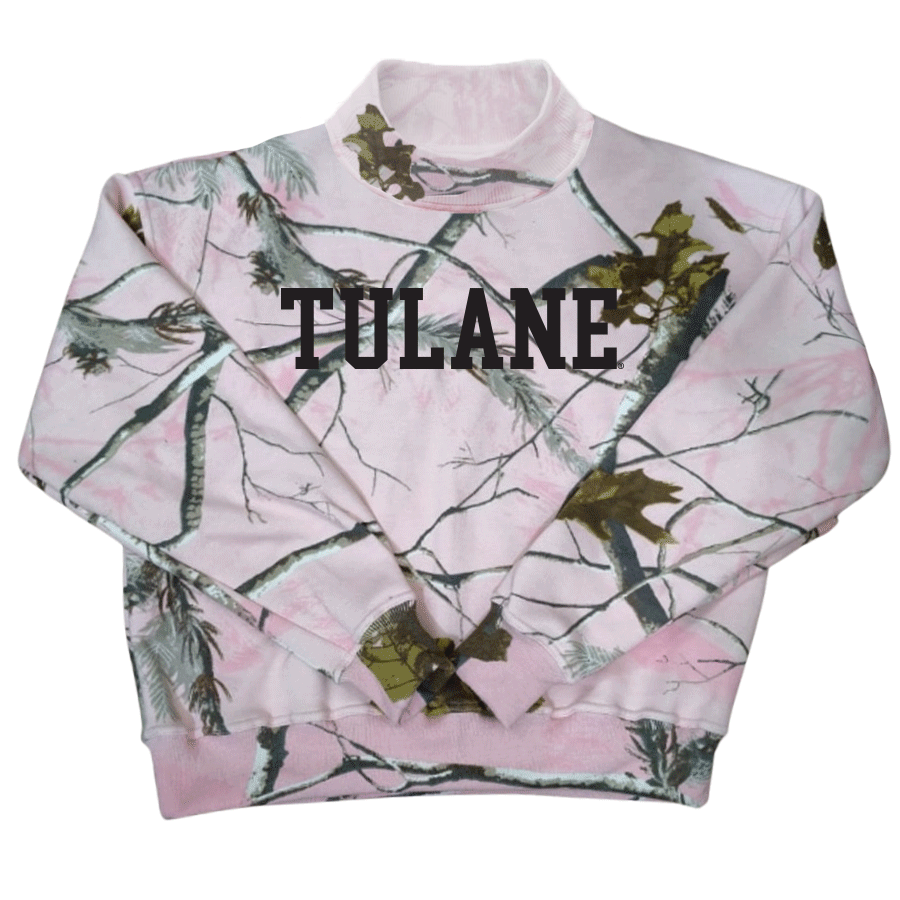 Tulane Camo Mock Neck Sweatshirt
