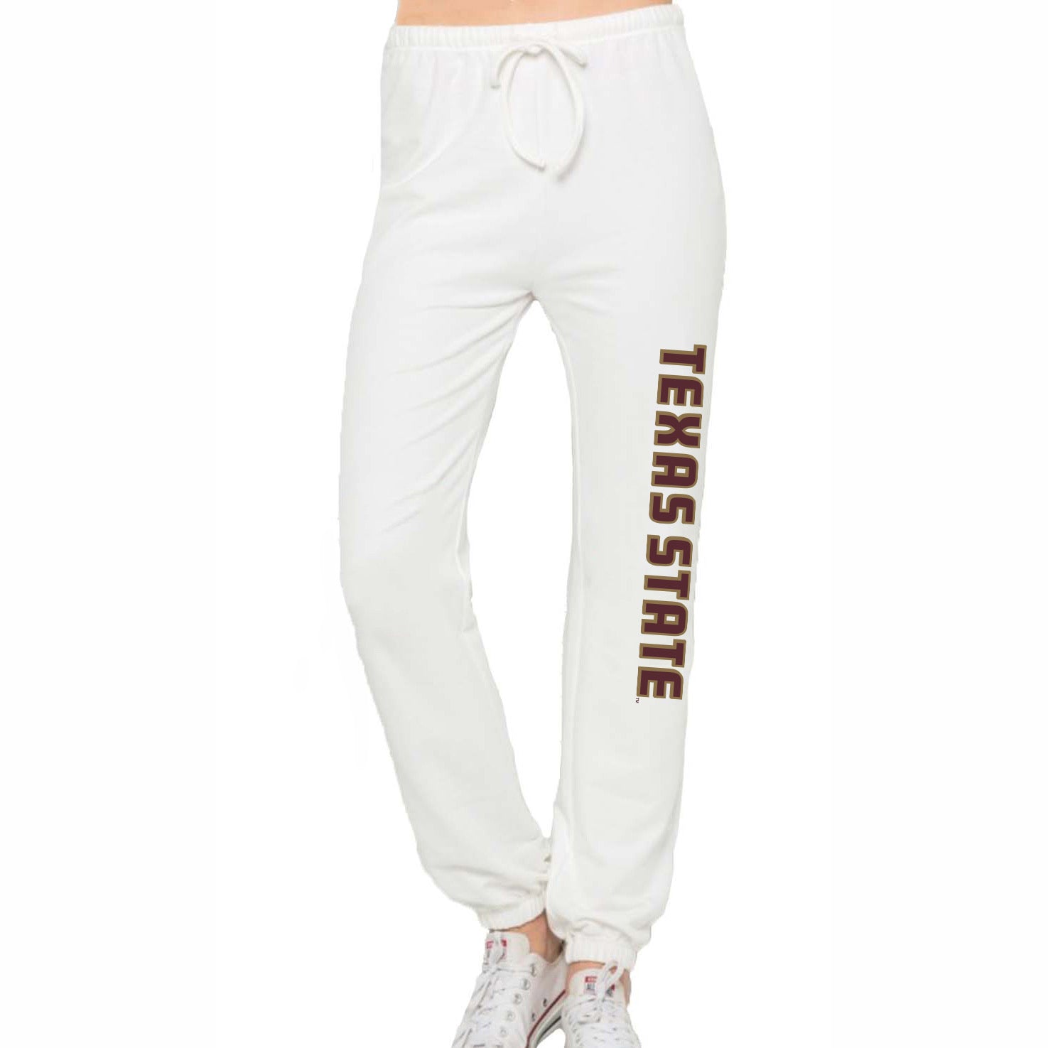 Texas State White Joggers