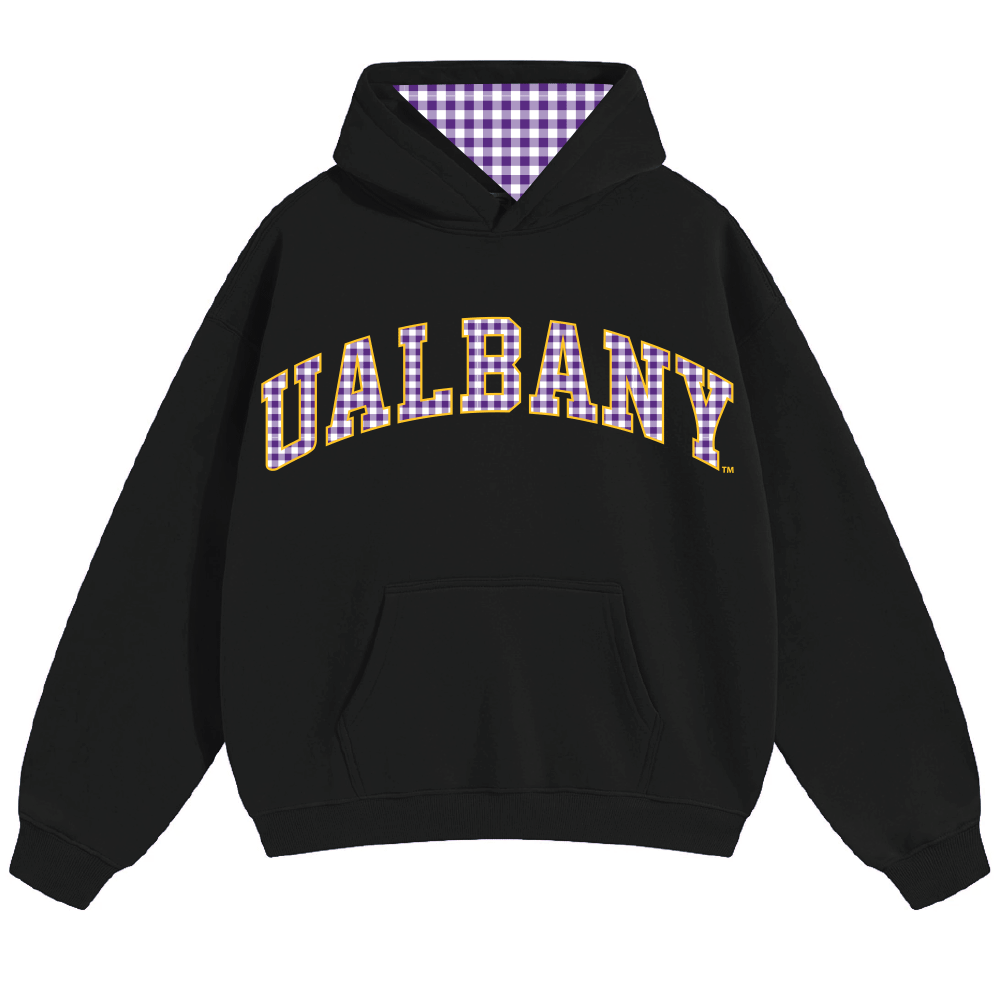 University at Albany Gingham Hoodie