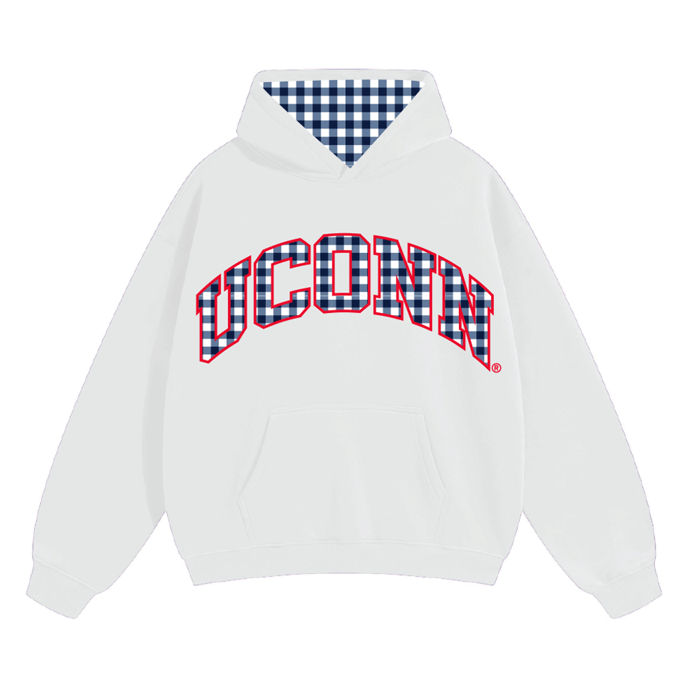 UConn Gingham Hoodie