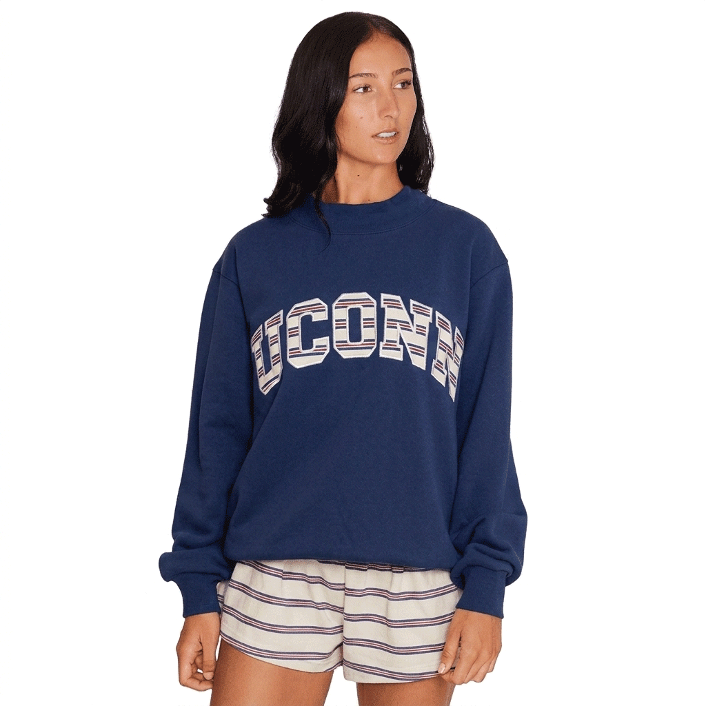 UConn Varsity Mock Neck Sweatshirt