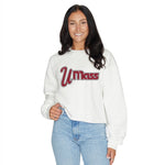 UMass Vintage White Crewneck