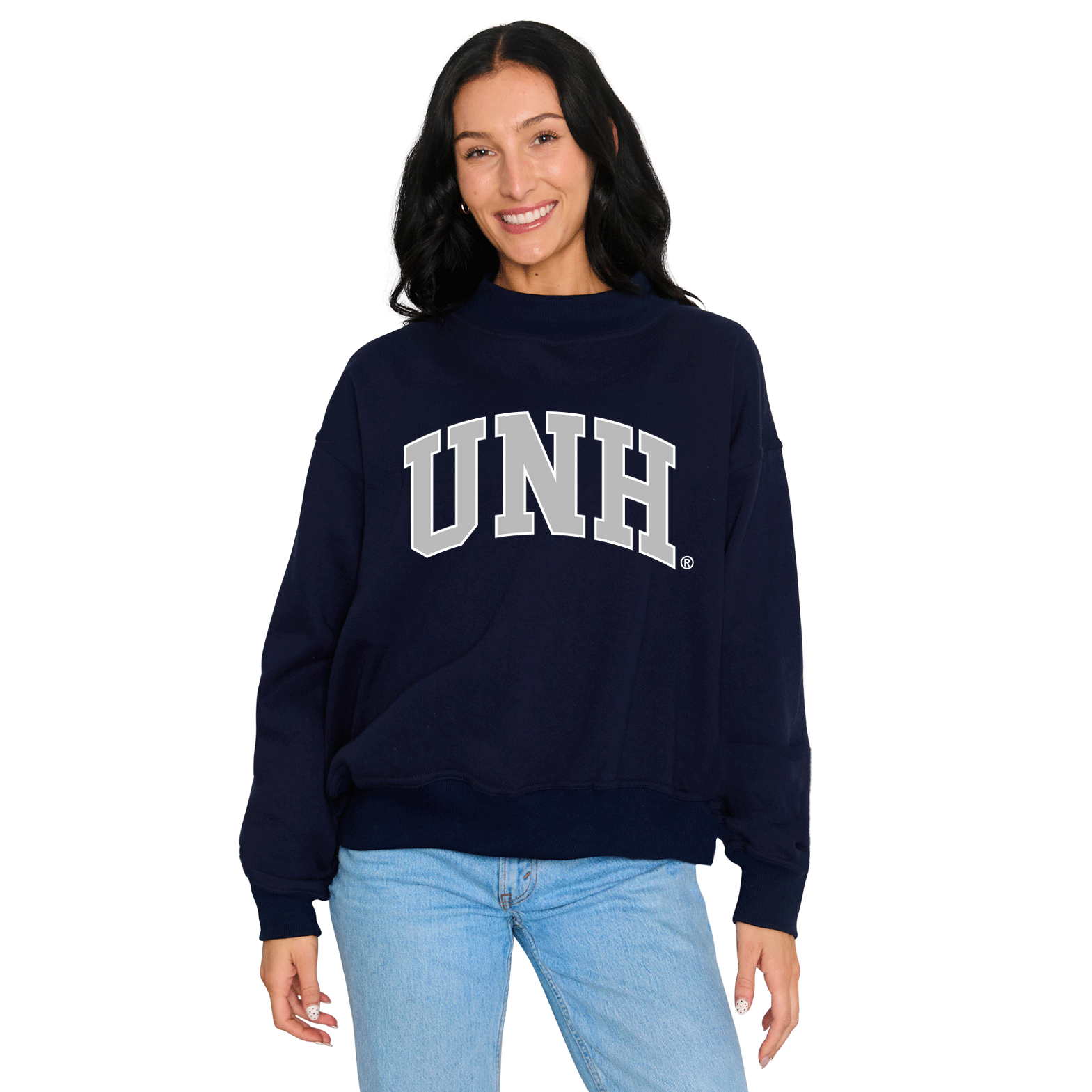 New Hampshire Wildcats Mock Neck Sweatshirt