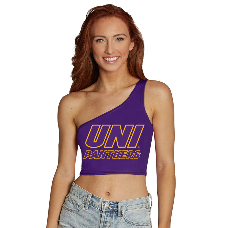 Northern Iowa Panthers Purple One Shoulder Top