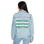 North Texas Mean Green Gothic Denim Jacket