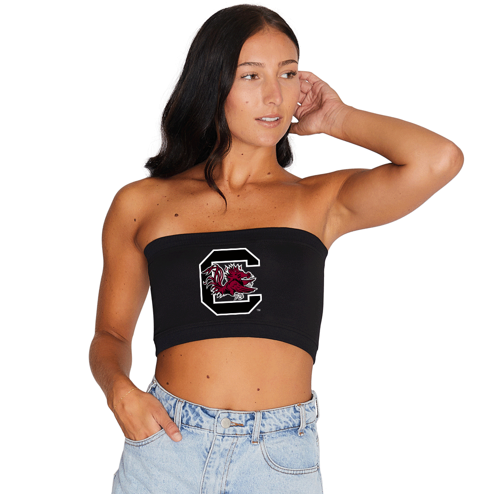 South Carolina Gamecocks Black Bandeau Top