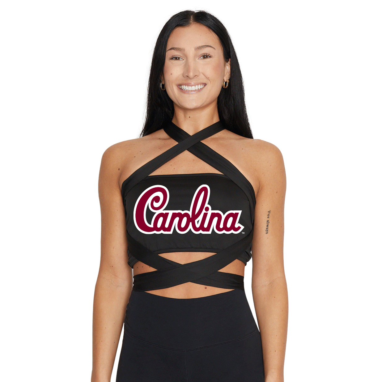 South Carolina Gamecocks Black Multi Way Bandeau Top