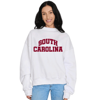 South Carolina Gamecocks White Mock Neck Sweatshirt