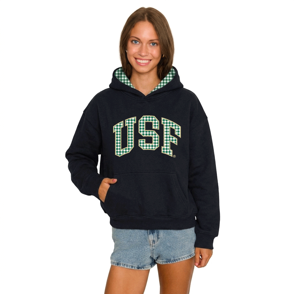 USF Gingham Hoodie