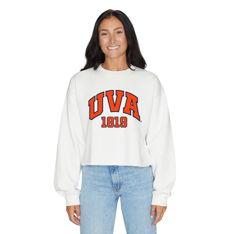 Virginia Cavaliers Established White Crewneck