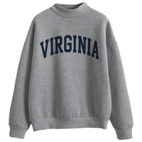 Virginia Cavaliers Gray Mock Neck Sweatshirt