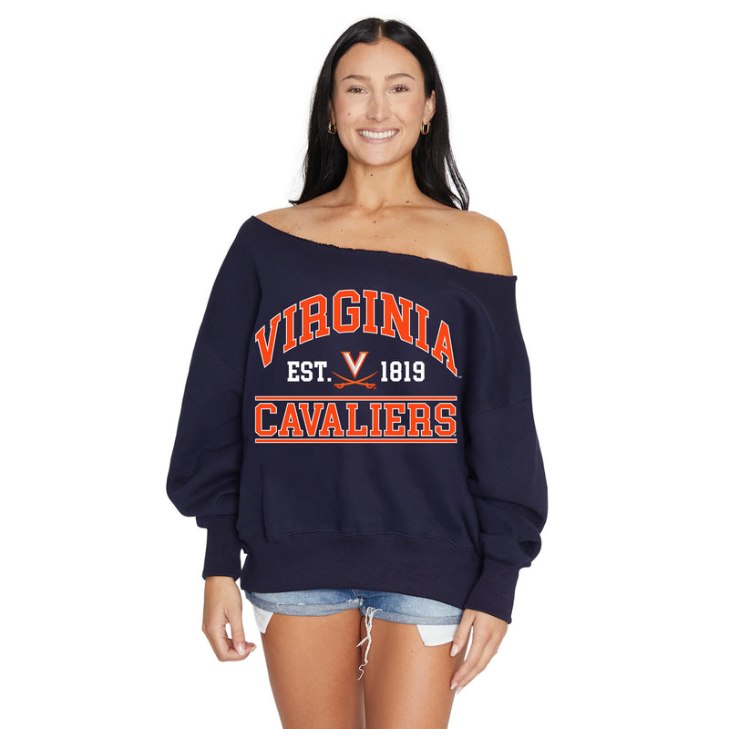 Virginia Cavaliers Off the Shoulder Sweatshirt