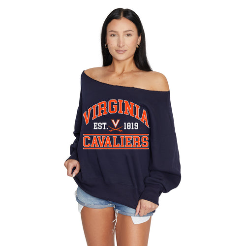 Virginia Cavaliers Off the Shoulder Sweatshirt