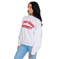Sacred Heart Pioneers White Mock Neck Sweatshirt