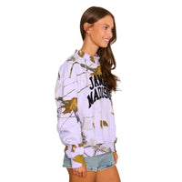 JMU Lavender Camo Mock Neck Sweatshirt