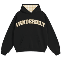 Vanderbilt Black Gingham Hoodie
