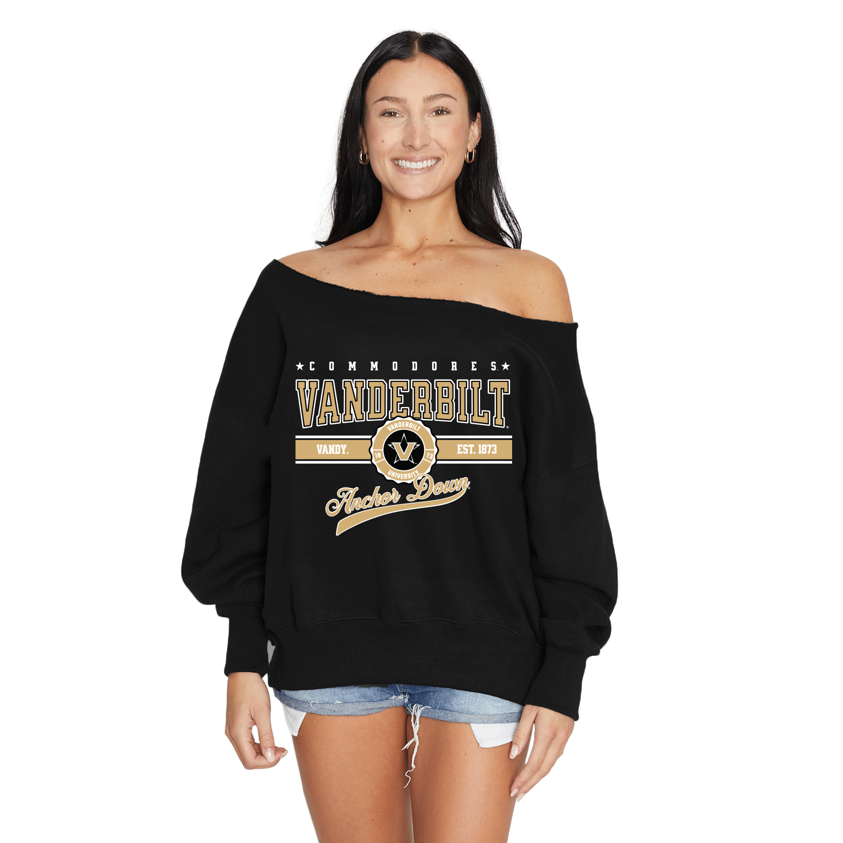 Vanderbilt Off the Shoulder Sweatshirt