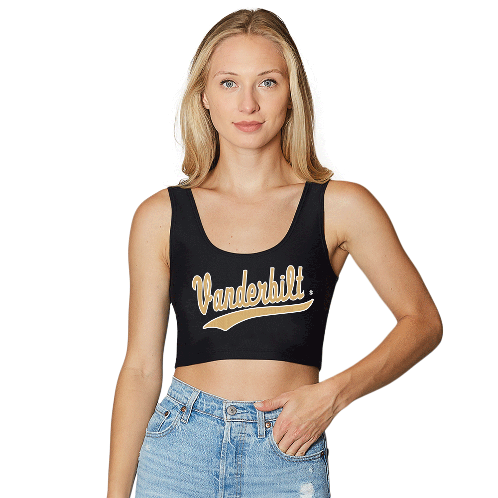 Vanderbilt Black Crop Tank Top