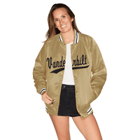 Vanderbilt Satin Letterman Bomber Jacket