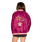 Virginia Tech Satin Letterman Bomber Jacket