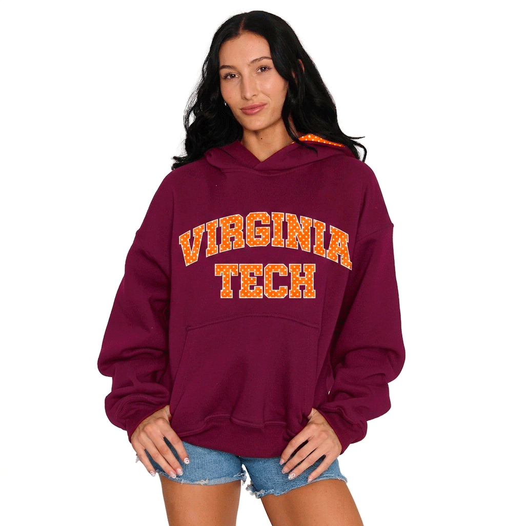 Virginia Tech Polka Dot Hoodie