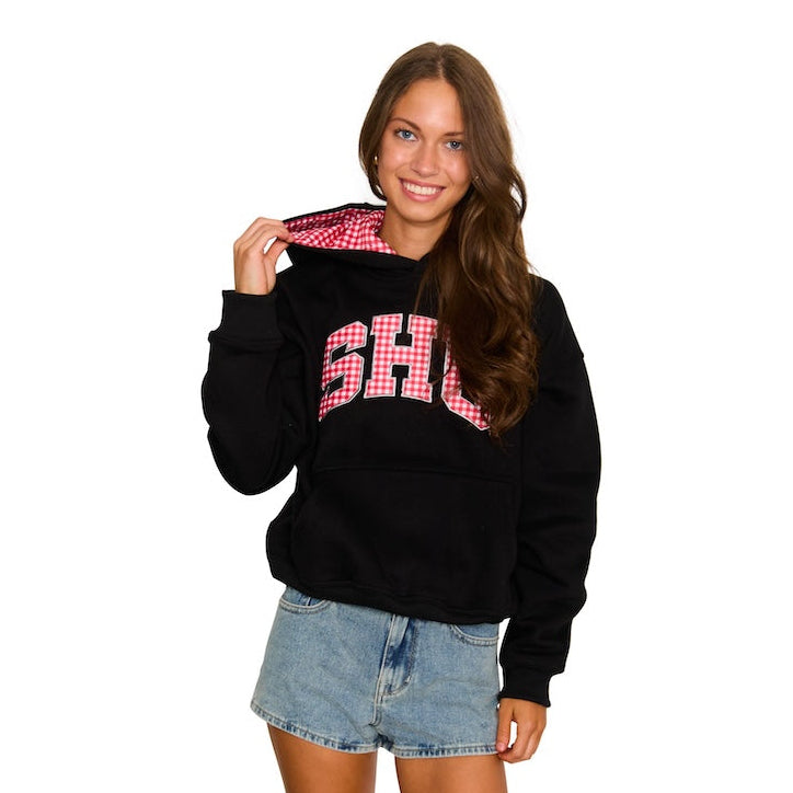 Sacred Heart Pioneers Gingham Hoodie