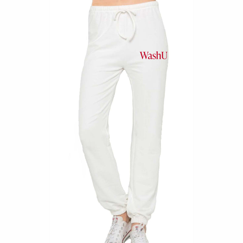 WashU White Joggers