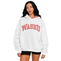 WashU White Gingham Hoodie