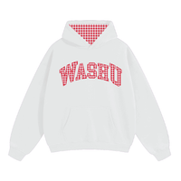 WashU White Gingham Hoodie