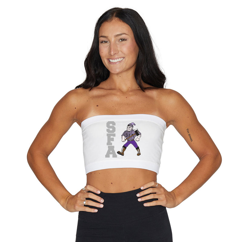 Stephen F. Austin SFA White Bandeau Top