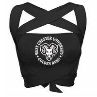 West Chester University Black Multi Way Bandeau Top