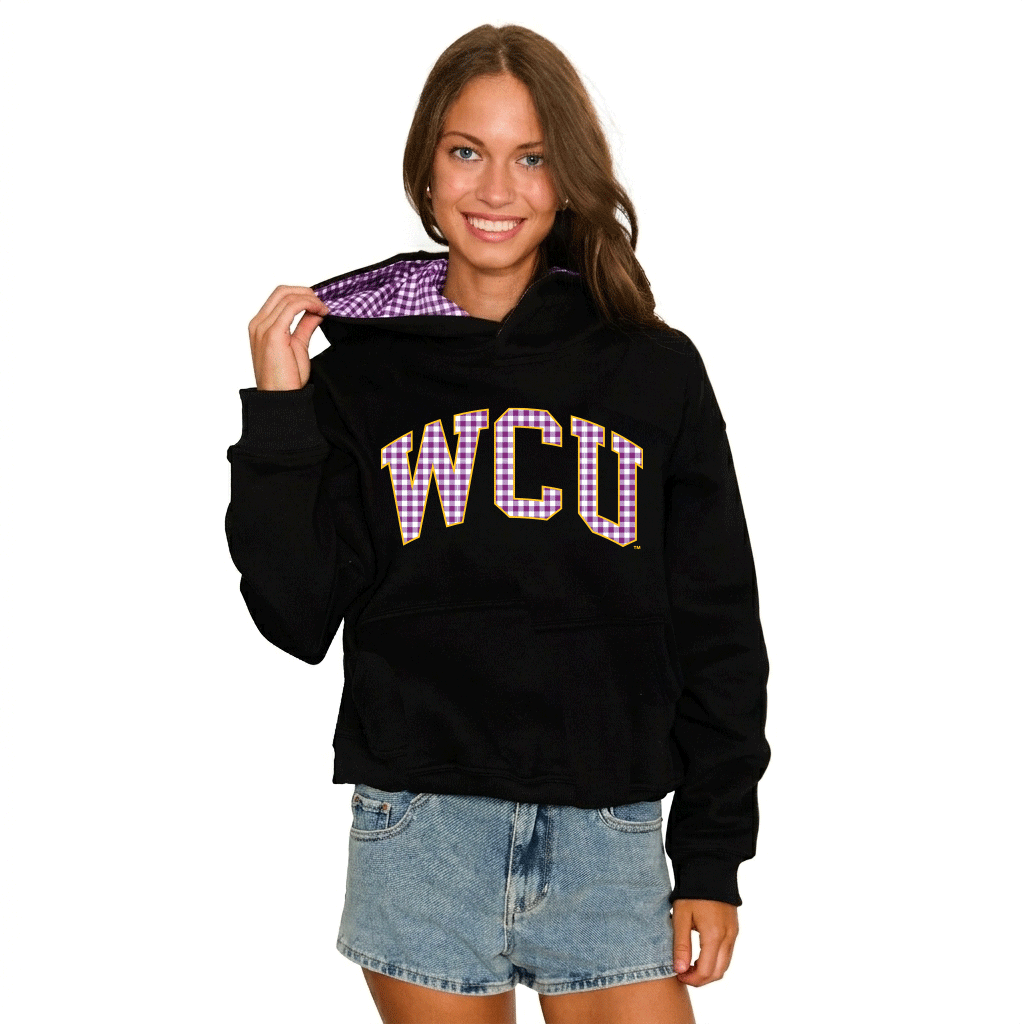West Chester Black Gingham Hoodie