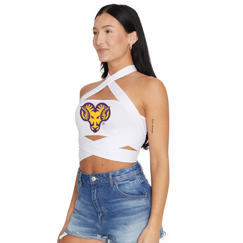 West Chester University White Multi Way Bandeau Top