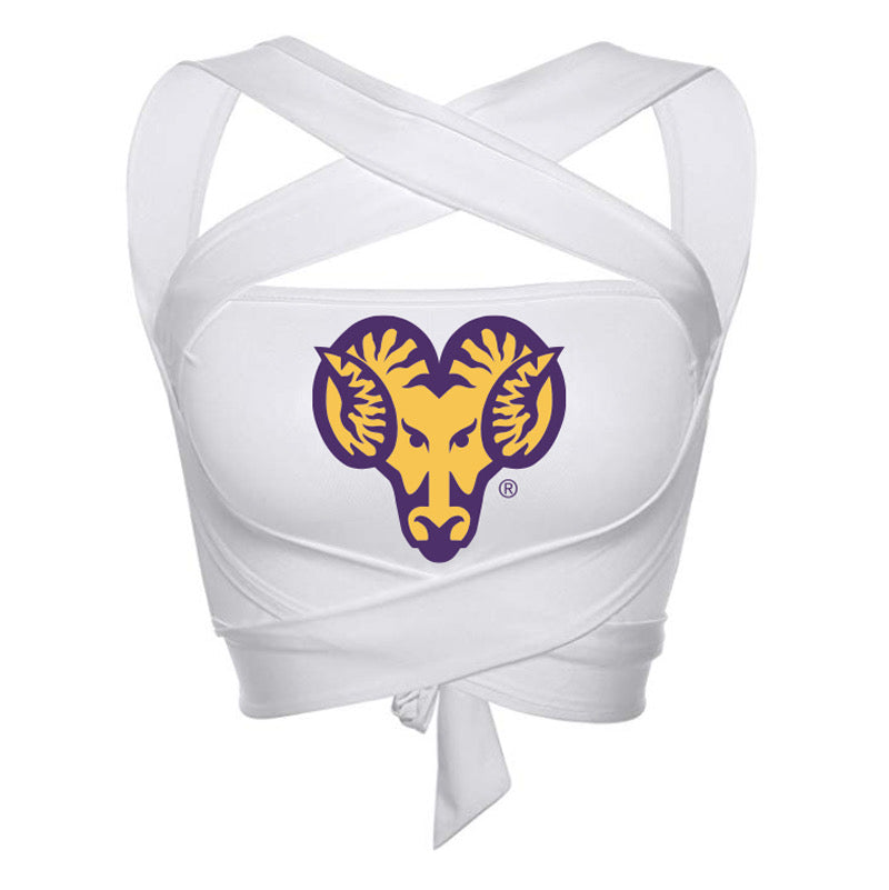 West Chester University White Multi Way Bandeau Top