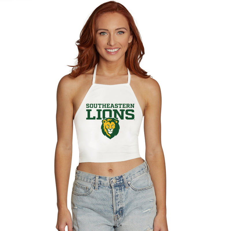 Southeastern Louisiana Lions White Halter Top