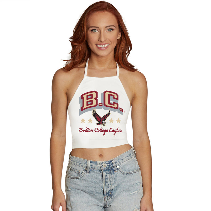 Boston College White Halter Top