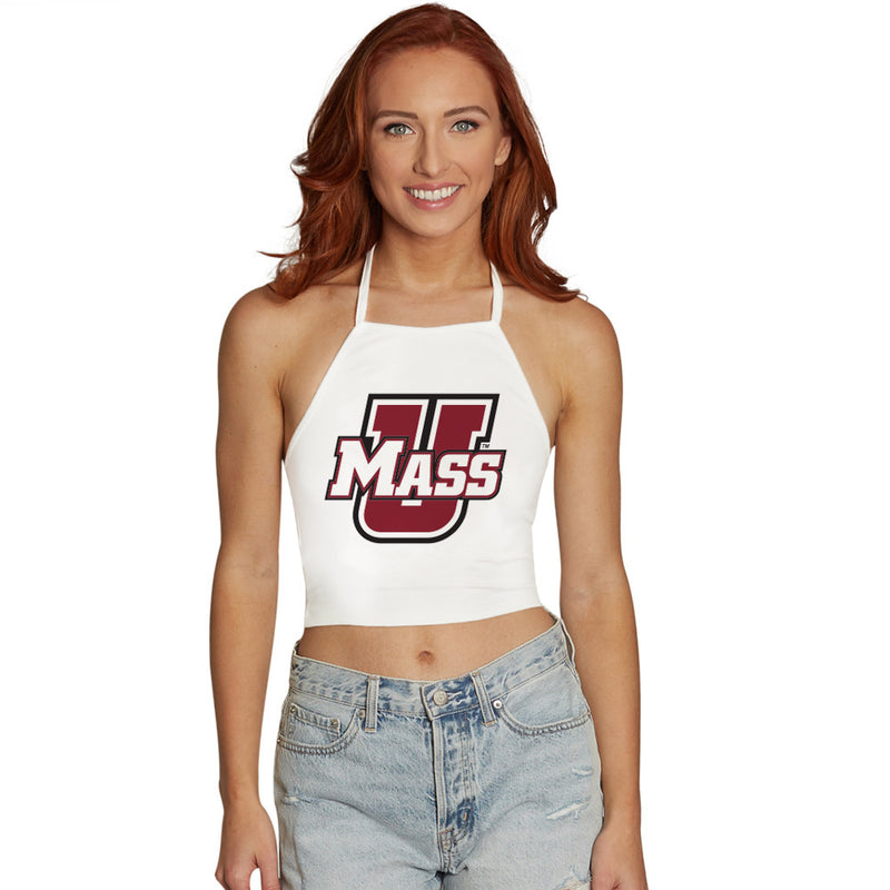 UMass White Halter Top