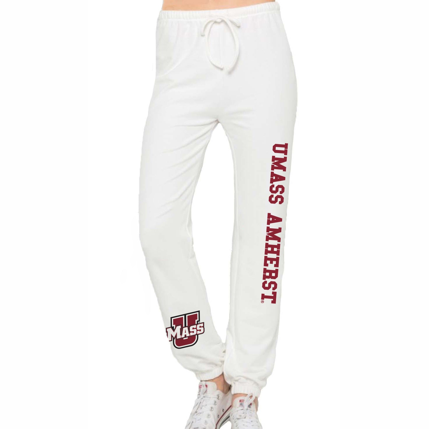 UMass White Joggers